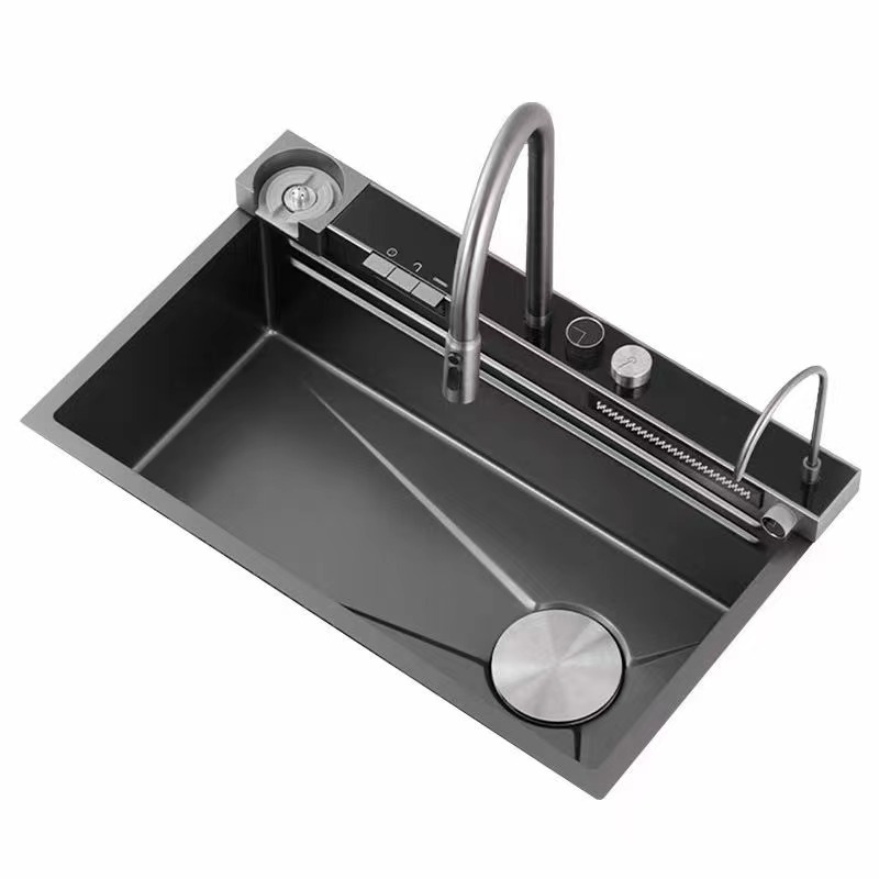 Роскошный умный новый дизайн кухонная раковина из нержавеющей стали с водопадом