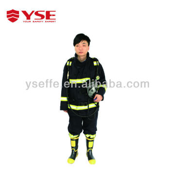Blue color firefighting uniform with aramid