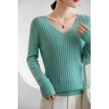 Pullover mit V-Ausschnitt Kaschmirstrick Fühlen Sie sich weich und zart