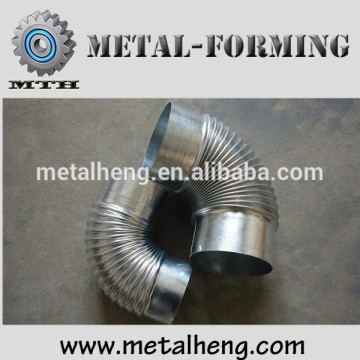 corrugated stainless steel fireplace flue elbow