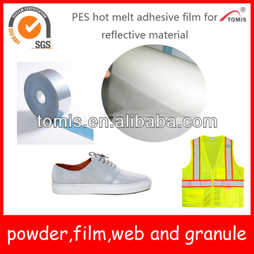 PES/copolyester hotmelt adhesive film for reflective tape