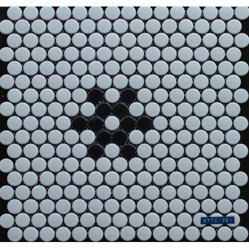 Color Mixed Hexagon Button Decoration Mosaic