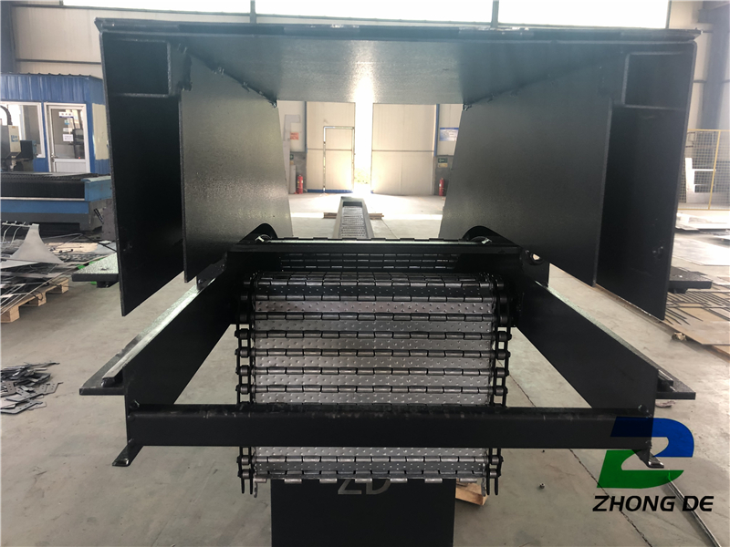 31.75mm,Black color steel material steel conveyor belt chip conveyor belt