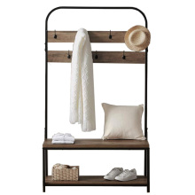 W1015xD380xH1780mm Coat and hat rack with shoe cabinet