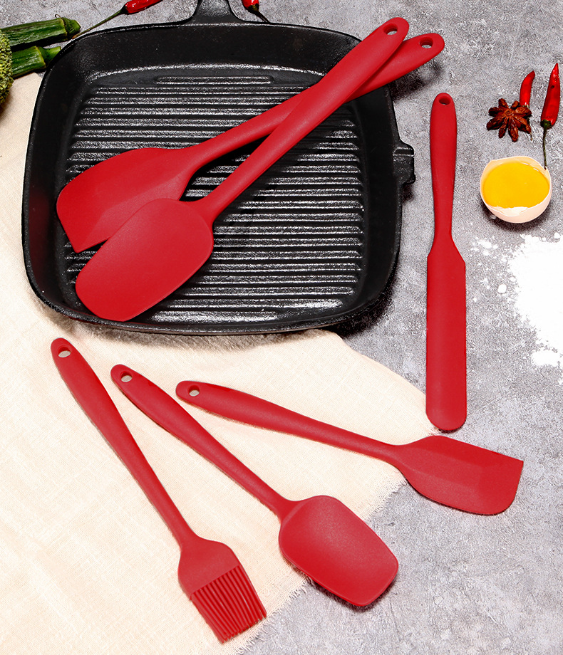 High Heat Resistant Non Stick Dishwasher Silicone Baking Spatula Set Of 6 For Kitchen And Mixing