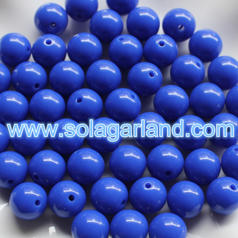 Acrylic Round Loose Beads