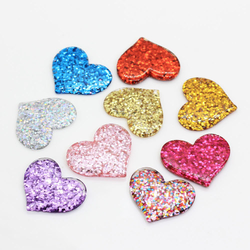 36MM Hars Bling Glitter Ster Hart Cabochons Plaksteen Hars Ster Hart Magische Cabochons Glitter Ster Hart Bevindingen