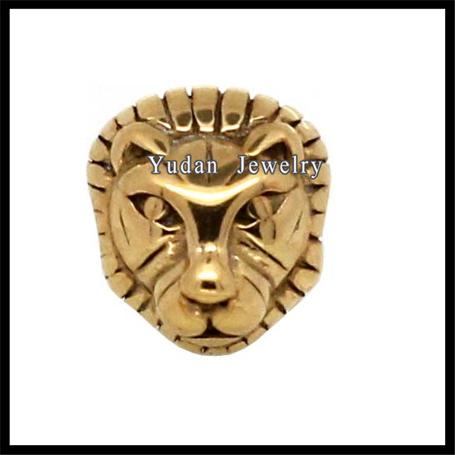 Factory Custom Stainless Steel Lion Head Spacer Bead