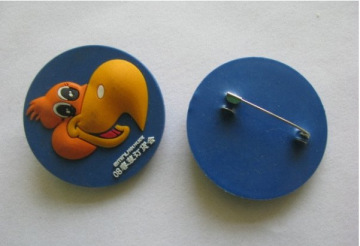 ready sale embossed cute woodpecker pattern soft pvc pin pins