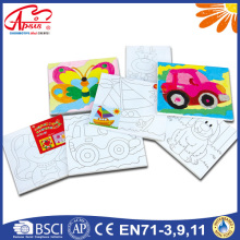 Line Print Canvas With a Color Paper Card Panel Canvas