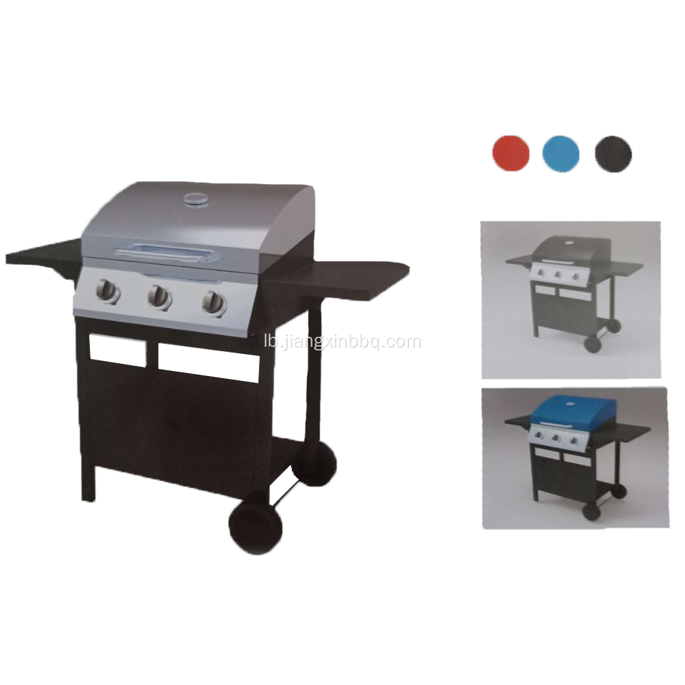 3 Brenner Gas Barbecue Grill Outdoor BBQ