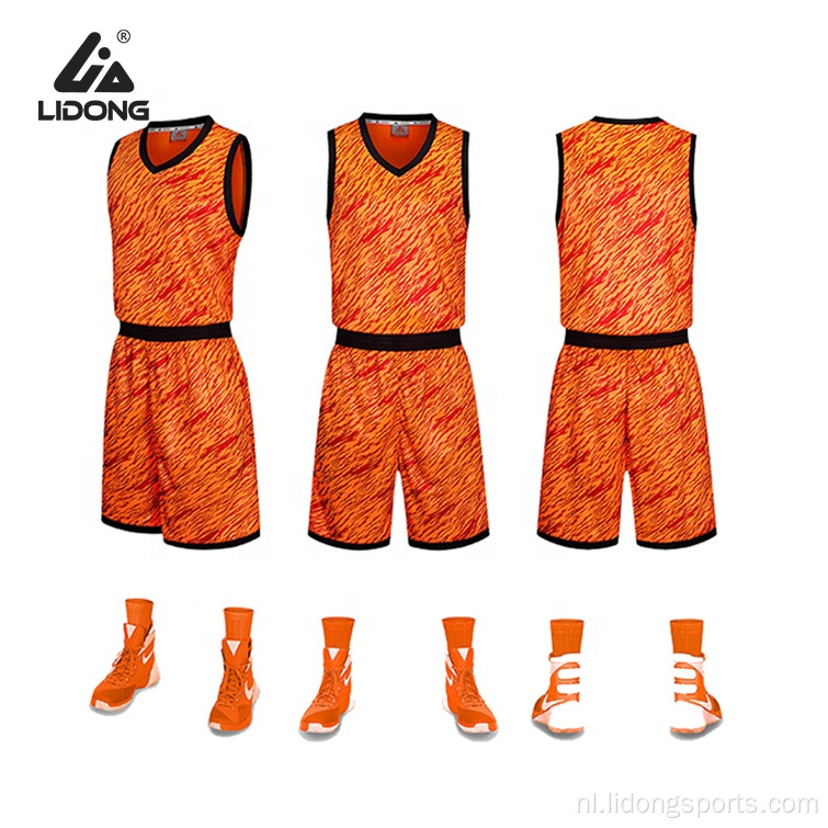 Groothandel basketbal jersey sublimatie basketbal slijtage