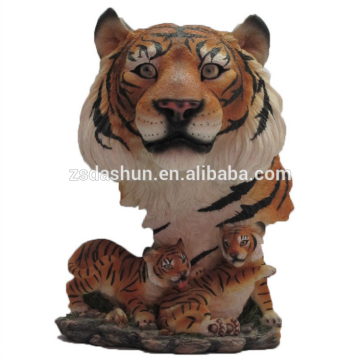 DS0507 tiger head statue with tiger baby statue