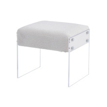 Modern Luxurious Acrylic Ottoman with Plush Comfort