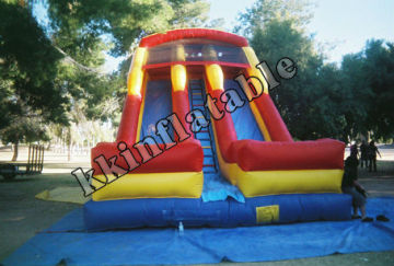 double lane fun inflatable slides