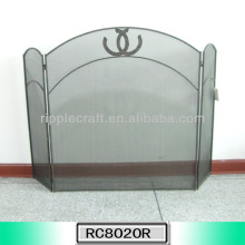 Painted Metal Mesh Fireplace Screen