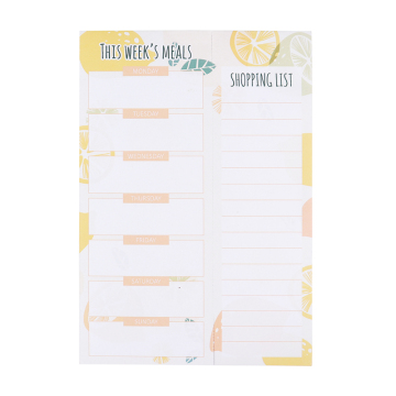 Weekly Meal Menu Planner Personalized Paper Notepad