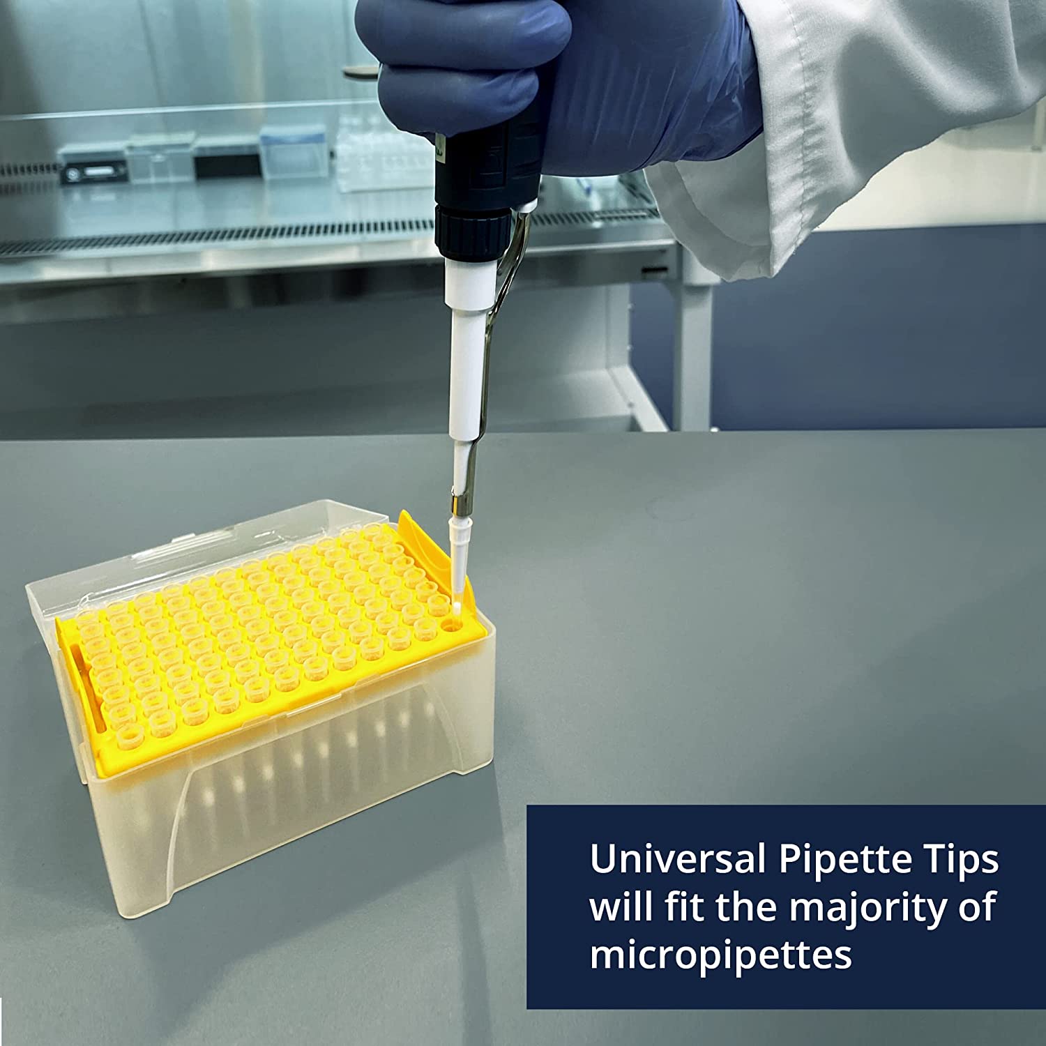 plastic bulk blue yellow sterile 10ul filter tip micro pipette tips for laboratory DNase RNase Free