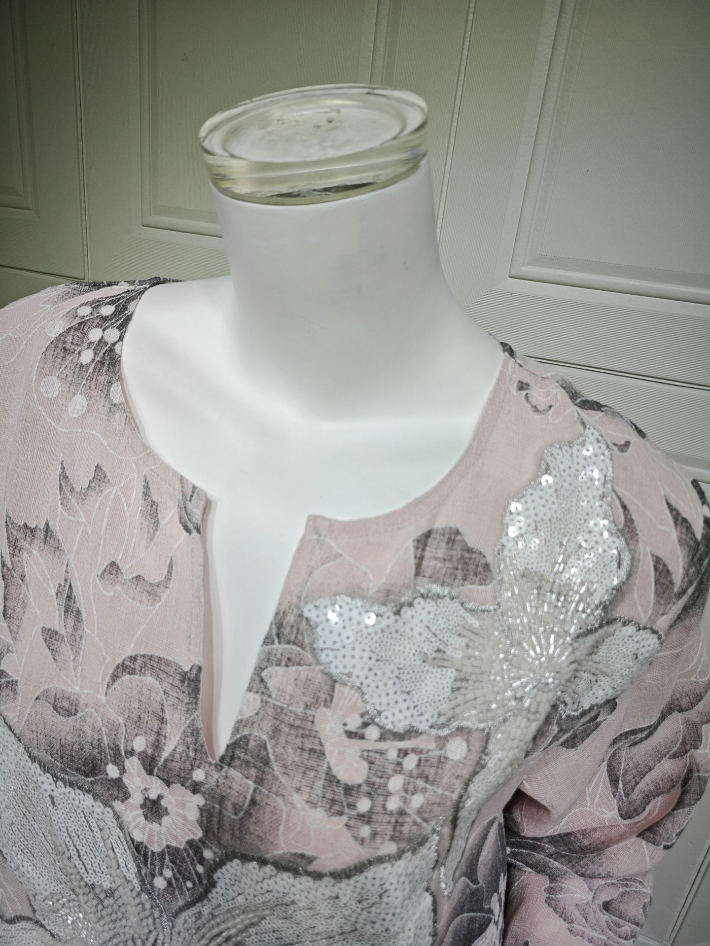 لباس پولک دار Jalabiya Abaya AB490 (16) Sequined Jalabiya Abaya Dress AB490 (16)