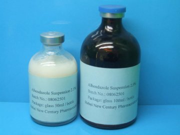 Albendazole Suspension 2.5% anthelmintic drug indicated for animal
