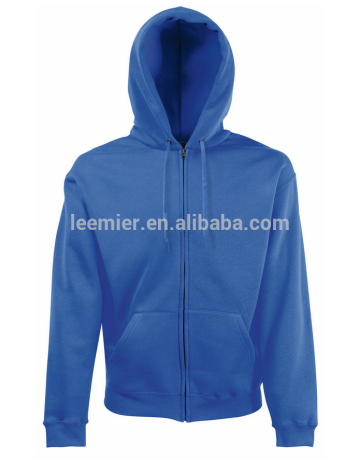 Plain royal blue zipper hoodie thin hoodies extra large hood