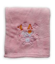 Embrodiery Coral Fleece Baby Blanket