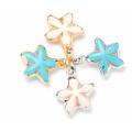 Wrapped Gold turquoise seastar pendant