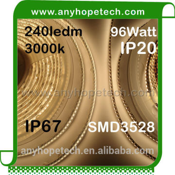 High luminous intensity 8400Lm 240ledm IP67 flexible led ribbon strips lighting