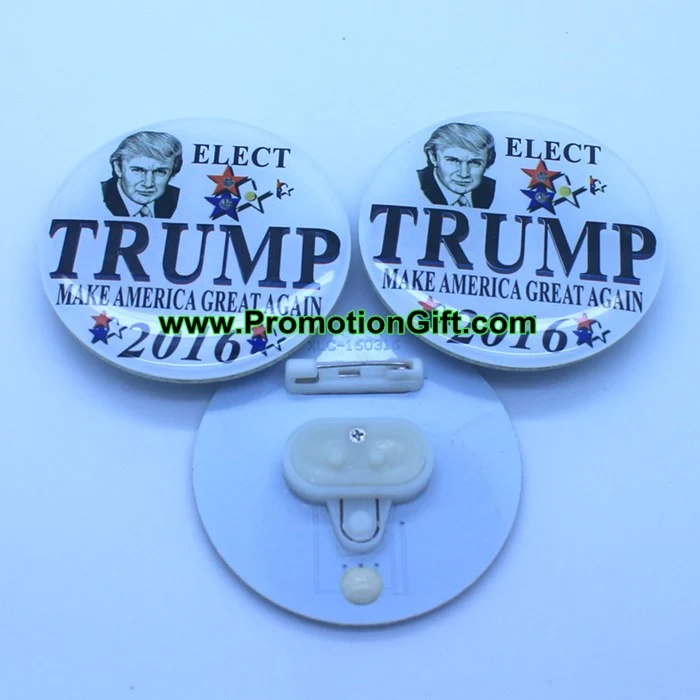 Custom Printed Flashing LED Button Pin Badge