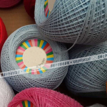 100% cotton lace yarn crisperding threads lace thread for embroidery