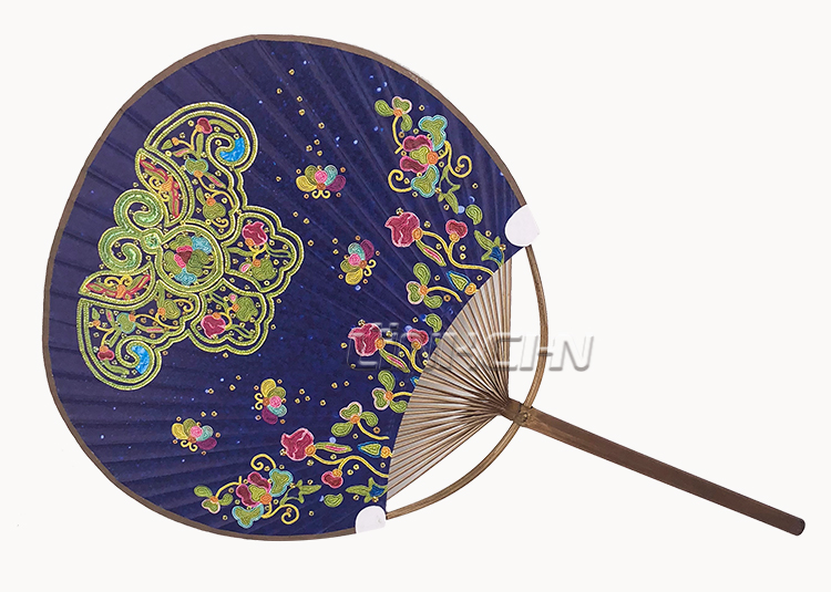 Cartoon decorative circular hand fan round fan in promotion