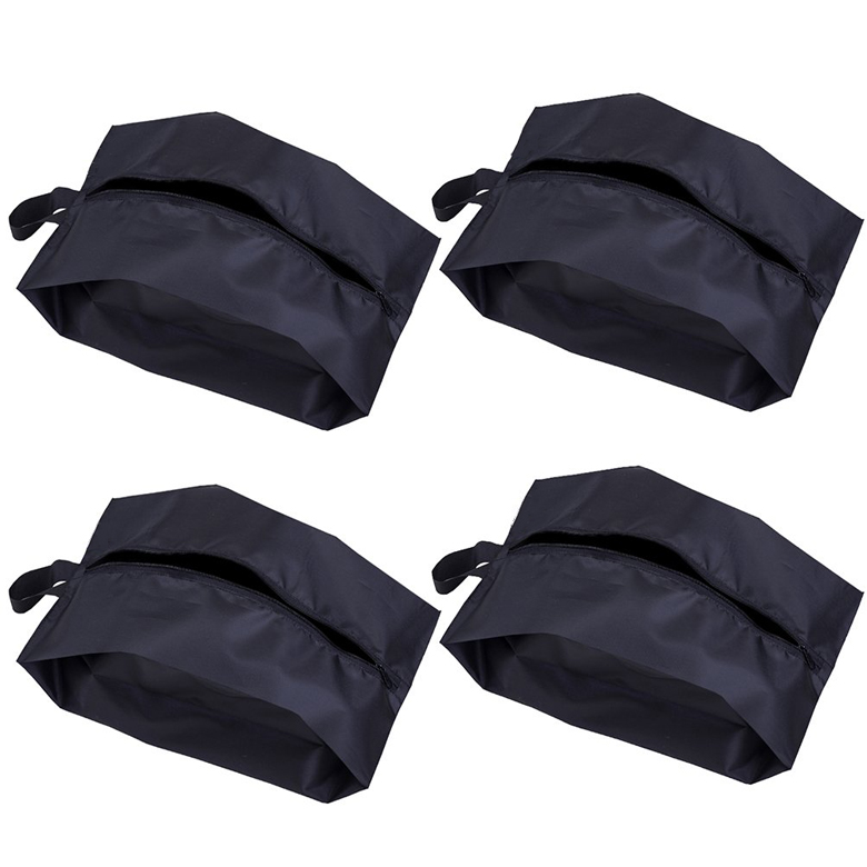 Small Size Portable Nylon Travel Shoe Bags with Zipper Closure Lightweight Shoe Storage Holder Bag