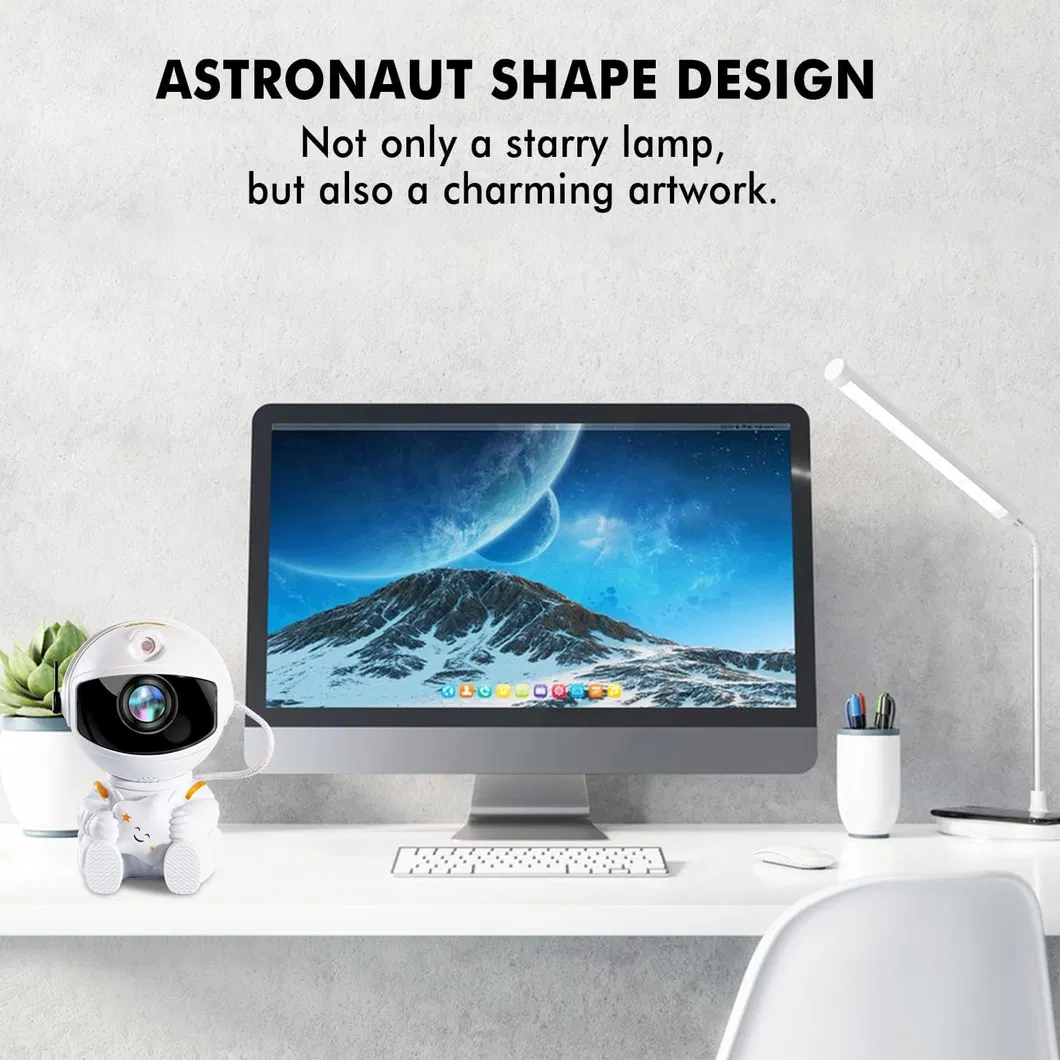 Astronaut Night Light Projector - Perfect for Bedroom and Game Room Lamp