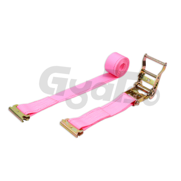 2 Inch E-Track Ratchet Strap for Logistic Transport - Pink
