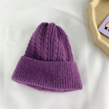 custom Small twist knitted kids beanie hat