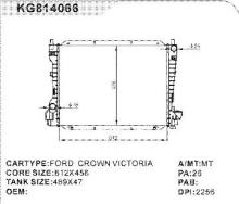 auto radiator car:FORD CROWN VICTORIA