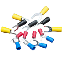 SV1.25-3 V-Fork Y-Fork Battery Pre-Insulated Terminals Brass Fork Shape Cold End Terminal