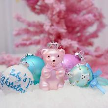 Baby's First Christmas Ornament Glass Customized Xmas Ornament