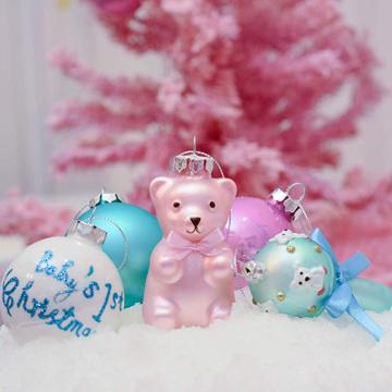 Baby's First Christmas Ornament Glass Customized Xmas Ornament