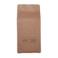 Recycle Kraft Paper Food Coffee Tas Bawah Datar