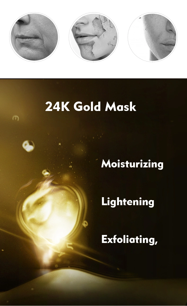 Private Label Anti Wrinkle and Moisturizing Blackhead Remover Collagen Peel off Facial 24K Gold Face Mask