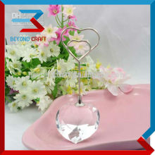 crystal heart wedding favors place card holder