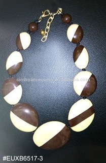 2015 double colour resin beads knot necklace,lucite necklace,resin jewelry,lucite jewelry,beaded necklace,bakelite necklace