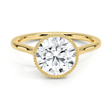 18K Gold Round Lab Diamond Engagement Ring Bespoke