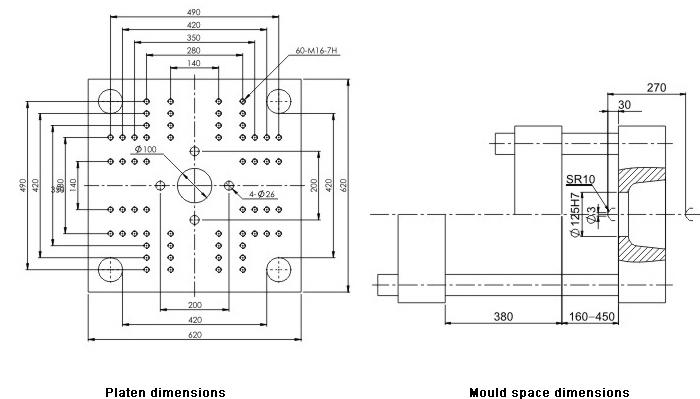 140Ton High Performance Injection Molding Machine