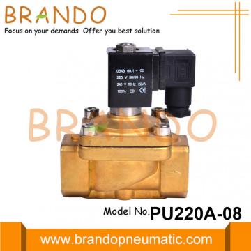 PU220A-08 Shako Type Brass Solenoid Valve 1 &quot;220VAC