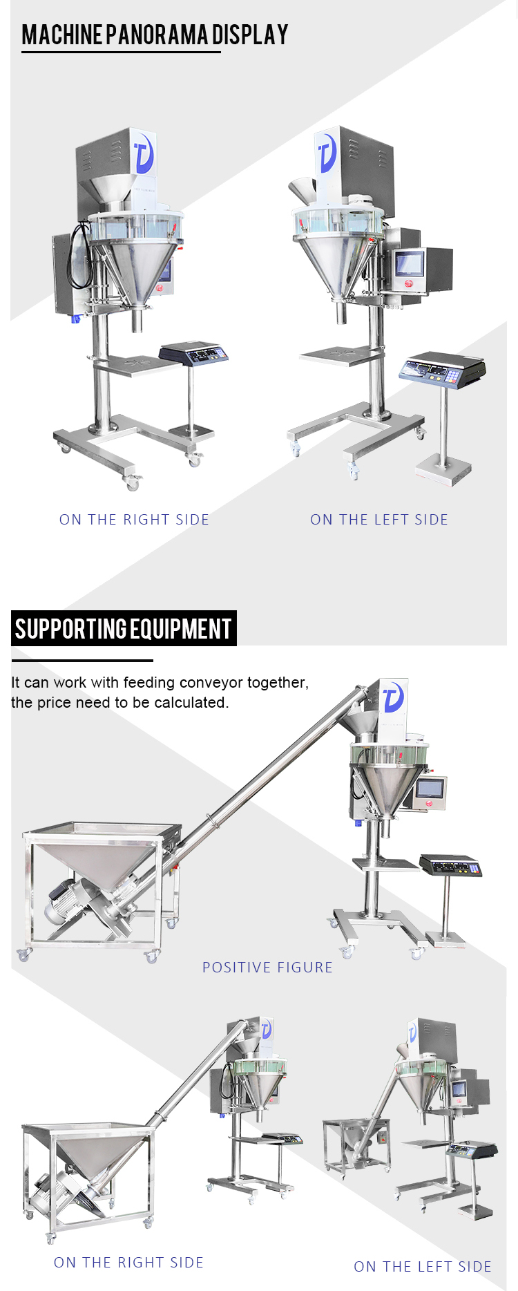 Semi automatic filling machine pouch detergent powder /protien powder filling machine