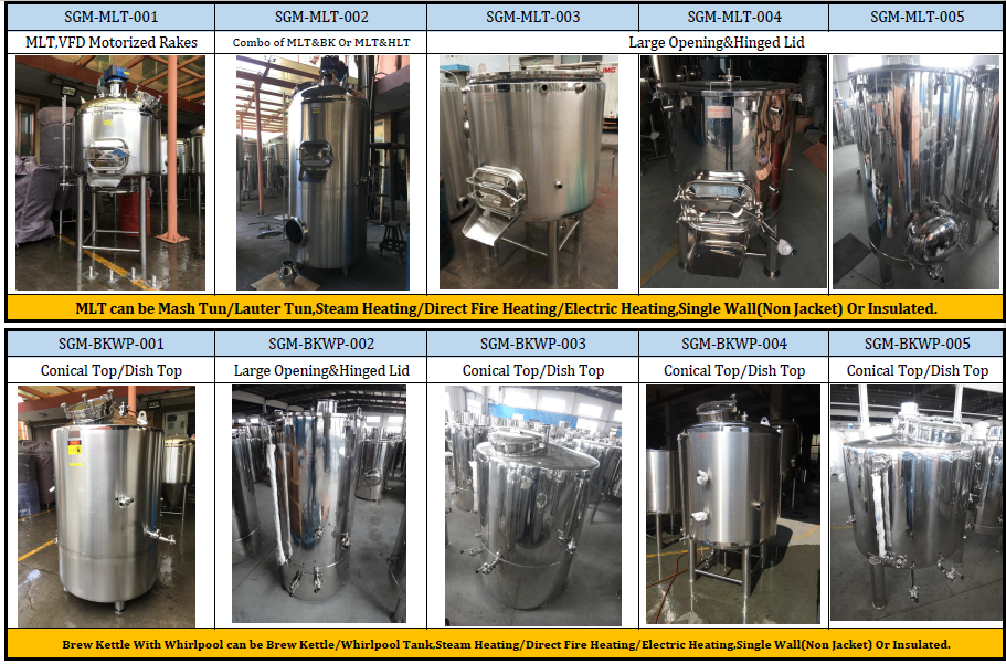 1BBL/2BBL/3BBL/3,5BBL COLLEGGIO ELETTRICA Riscaldati con bollitore Whirlpool/Bogli con Whirlpool per Stout