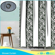 polyester black pictures printed shower curtains simple