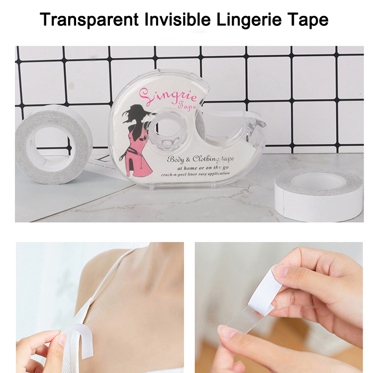 Clear 3m Invisible Self Adhesive Double Sided Clothing Lingerie Tape